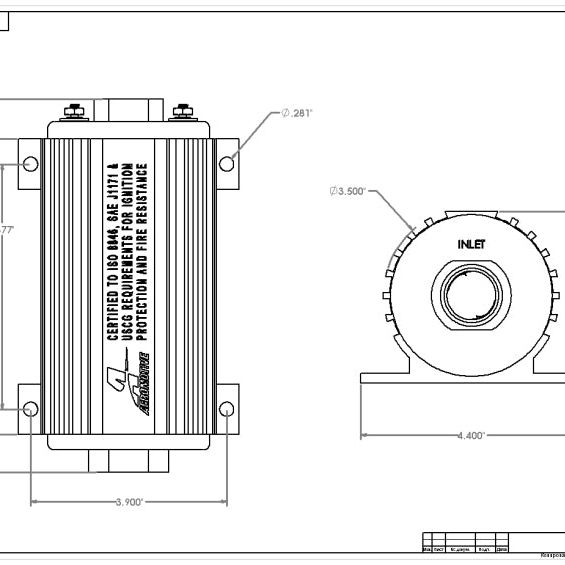 Aeromotive 11108 - AER11108 - Aeromotive Marine 1000HP Fuel Pump - Shipped in Europe - Tuningsupply.com