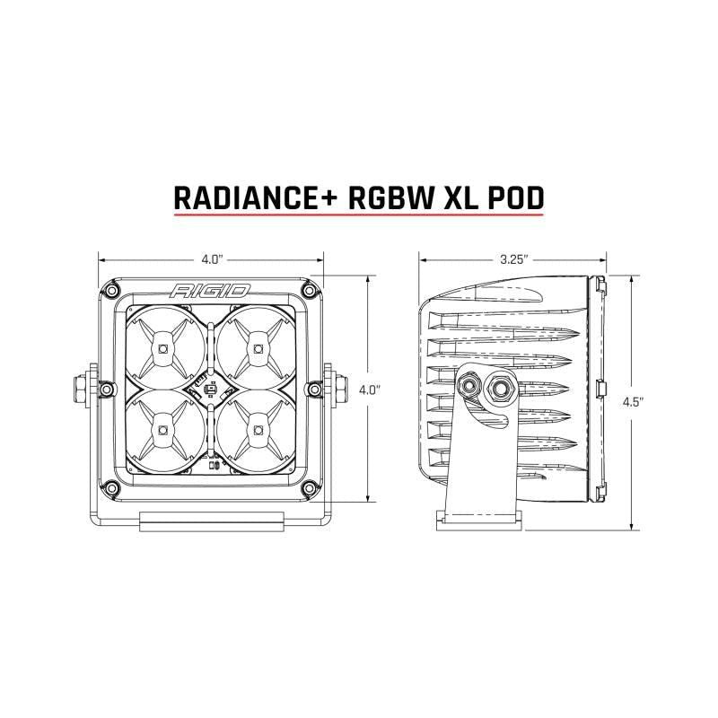 Rigid Industries 322053 - RIG322053 - Rigid Industries Radiance+ Pod XL RGBW - Pair - Shipped in Europe - Tuningsupply.com