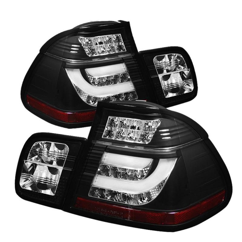 SPYDER 5015938 - SPY5015938 - Spyder BMW E46 3-Series 02-05 4Dr Light Bar Style LED Tail Lights Black ALT-YD-BE4602-4D-LBLED-BK - Shipped in Europe - Tuningsupply.com