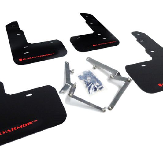 Rally Armor MF47-UR-BLK/RD - RALMF47-UR-BLK/RD - Rally Armor 17-22 Honda Civic Type R Black UR Mud Flap w/Red Logo - Shipped in Europe - Tuningsupply.com