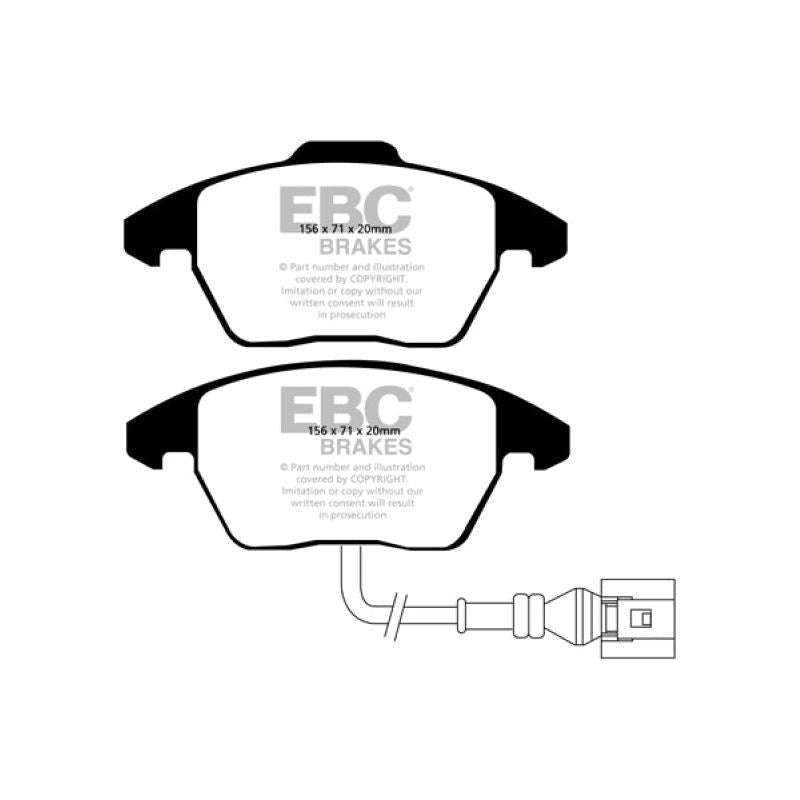 EBC DP41517R - EBCDP41517R - EBC 06-13 Audi A3 2.0 Turbo (Girling rear caliper) Yellowstuff Front Brake Pads - Shipped in Europe - Tuningsupply.com