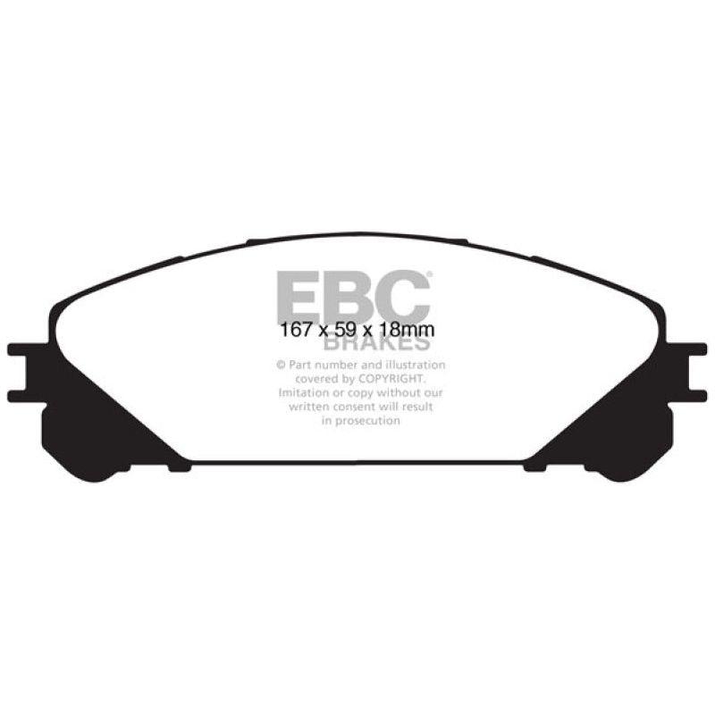 EBC DP31837C - EBCDP31837C - EBC 15+ Lexus NX200t 2.0 Turbo Redstuff Front Brake Pads - Shipped in Europe - Tuningsupply.com