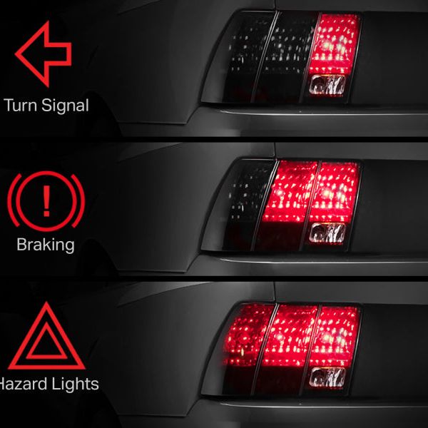 Raxiom 49143 - RAX49143 - Raxiom 96-04 Ford Mustang Excluding 99-01 Cobra Sequential Tail Light Kit (Plug-and-Play Harness) - Shipped in Europe - Tuningsupply.com