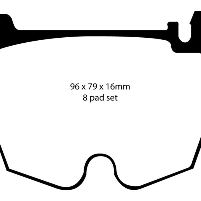 EBC DP41486R - EBCDP41486R - EBC 03-06 Mercedes-Benz CL55 AMG 5.4 Supercharged Yellowstuff Front Brake Pads - Shipped in Europe - Tuningsupply.com