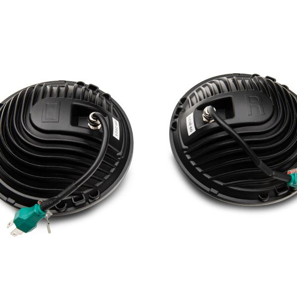 Raxiom J155018 - RAXJ155018 - Raxiom 97-18 Jeep Wrangler TJ/JK 7-Inch LED Headlights w/ Halos- Black Housing (Clear Lens) - Shipped in Europe - Tuningsupply.com