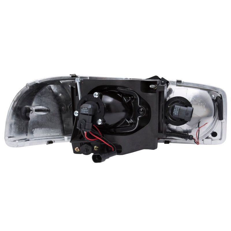 ANZO 111303 - ANZ111303 - ANZO 1999-2006 GMC Sierra 1500 Projector Headlights w/ U-Bar Black - Shipped in Europe - Tuningsupply.com
