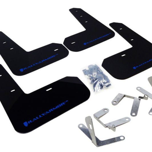 Rally Armor MF23-UR-BLK/BL - RALMF23-UR-BLK/BL - Rally Armor 13-17 Subaru BRZ/Toyota FR-S Black UR Mud Flap w/Blue Logo - Shipped in Europe - Tuningsupply.com