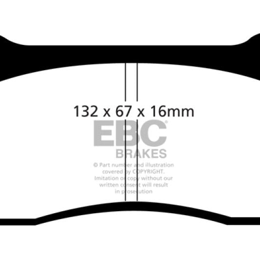 EBC DP31110C - EBCDP31110C - EBC 99-03 Aston Martin DB7 5.9 Redstuff Front Brake Pads - Shipped in Europe - Tuningsupply.com