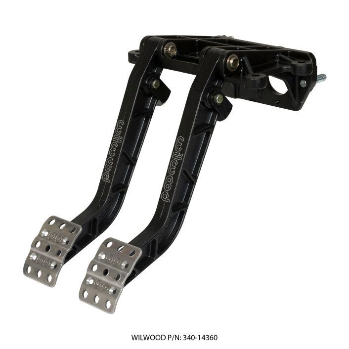 Wilwood 340-14360 - WIL340-14360 - Wilwood Adjustable-Tandem Dual Pedal - Brake / Clutch - Fwd. Swing Mount - 6.25:1 - Black E-Coat - Shipped in Europe - Tuningsupply.com