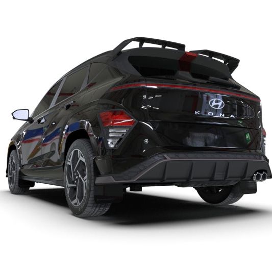 Rally Armor MF103-UR-BLK-MBK - RALMF103-UR-BLK-MBK - Rally Armor 24-25 Hyundai Kona N Line Black UR Mud Flap - Metallic Black Logo - Shipped in Europe - Tuningsupply.com