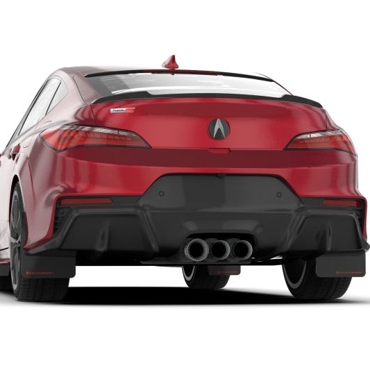 Rally Armor MF109-UR-BLK-RD - RALMF109-UR-BLK-RD - Rally Armor 23-25 Acura Integra A-Spec Black UR Mud Flap W/Red Logo (No Drilling Req.) - Shipped in Europe - Tuningsupply.com