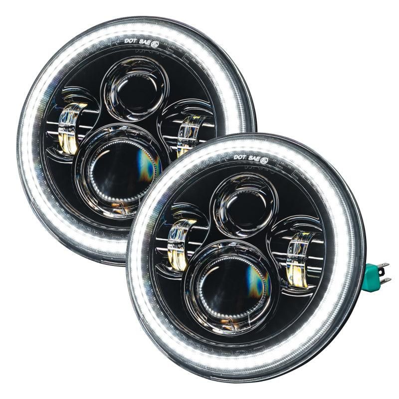 ORACLE Lighting 5769-123 - ORL5769-123 - Oracle 07-18 Jeep Wrangler JK Switchback LED Halo Headlights - Amber/White - Switchback - Shipped in Europe - Tuningsupply.com