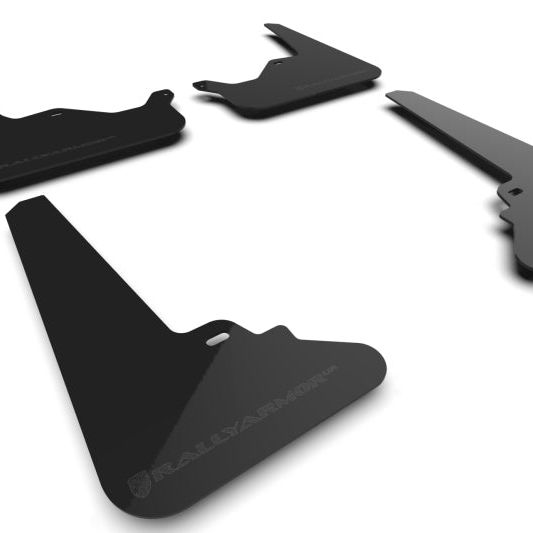 Rally Armor MF101-UR-BLK-MBK - RALMF101-UR-BLK-MBK - Rally Armor 21-25 Tesla Model S/ S Plaid Black UR Mud Flap w/Metallic Black Logo - Shipped in Europe - Tuningsupply.com