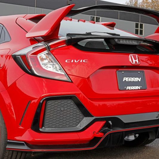Perrin Performance PHP-BDY-251RD - PERPHP-BDY-251RD - PERRIN 17-21 Honda Civic Si/Type R/Touring/Hatchback Tow Hook Kit Rear - Red - Shipped in Europe - Tuningsupply.com