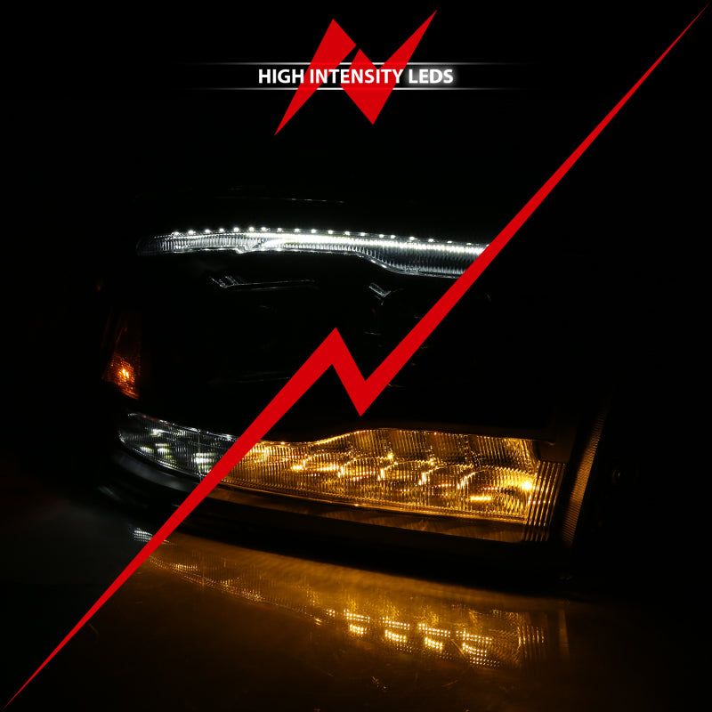 ANZO 111441 - ANZ111441 - ANZO 2009-2018 Dodge Ram 1500 Projector H.L. Switchback Black Amber - Shipped in Europe - Tuningsupply.com