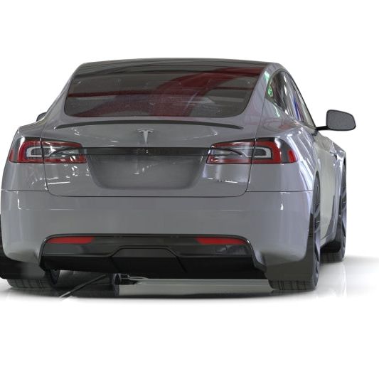 Rally Armor MF101-UR-BLK-MBK - RALMF101-UR-BLK-MBK - Rally Armor 21-25 Tesla Model S/ S Plaid Black UR Mud Flap w/Metallic Black Logo - Shipped in Europe - Tuningsupply.com