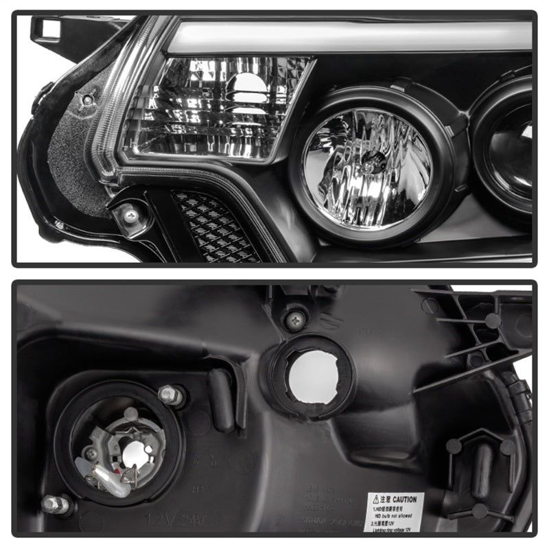 SPYDER 5081711 - SPY5081711 - Spyder Toyota Tacoma 12-15 Projector Headlights Light Bar DRL Black PRO-YD-TT12-LBDRL-BK - Shipped in Europe - Tuningsupply.com