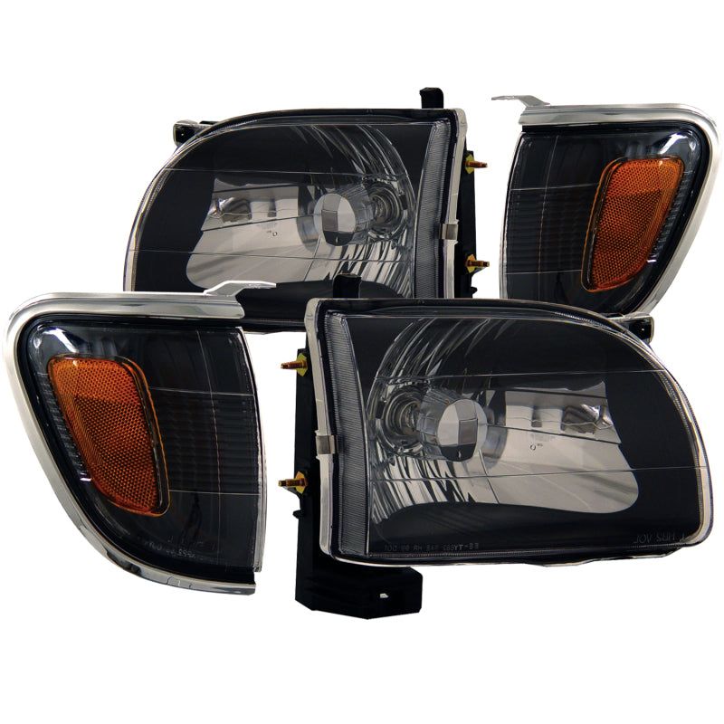 ANZO 121190 - ANZ121190 - ANZO 2001-2004 Toyota Tacoma Crystal Headlights Black - Shipped in Europe - Tuningsupply.com