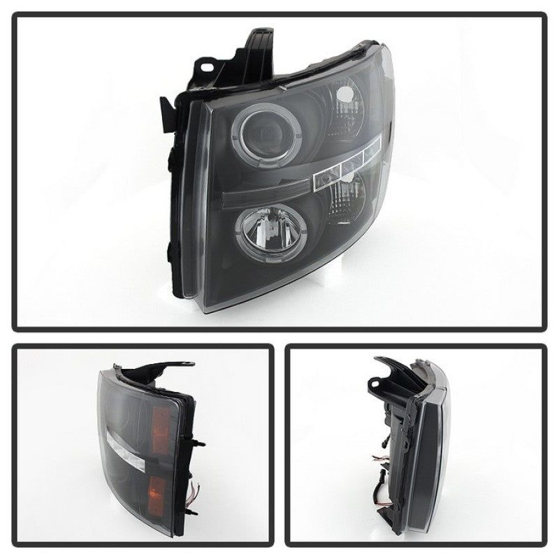 SPYDER 5009494 - SPY5009494 - Spyder Chevy Silverado 1500 07-13 Projector Headlights LED Halo LED Blk PRO-YD-CS07-HL-BK - Shipped in Europe - Tuningsupply.com