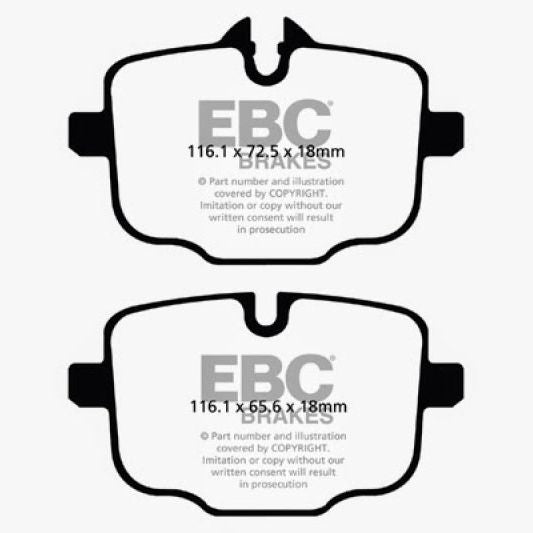 EBC DP42089R - EBCDP42089R - EBC 2021+ BMW M3/M4 3.0TT (G80/G82/G83) Yellowstuff Rear Brake Pads - Shipped in Europe - Tuningsupply.com