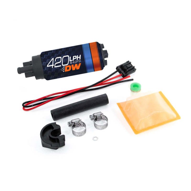 DeatschWerks 9-421-0766 - DWK9-421-0766 - Deatschwerks DW420 Series 420lph In-Tank Fuel Pump w/ Install Kit For 89-94 240SX - Shipped in Europe - Tuningsupply.com