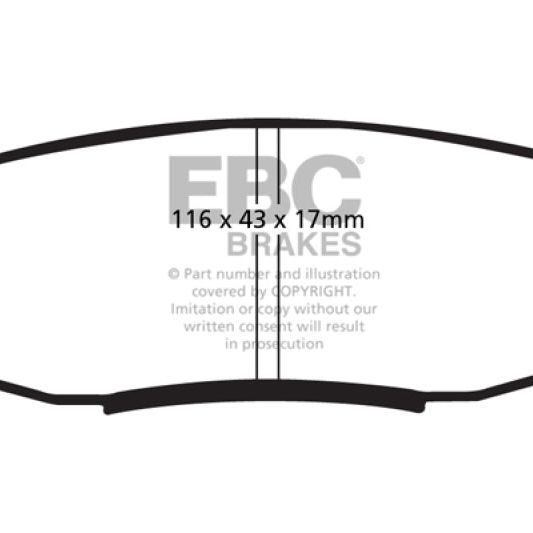 EBC UD1304 - EBCUD1304 - EBC 08+ Lexus LX570 5.7 Ultimax2 Rear Brake Pads - Shipped in Europe - Tuningsupply.com