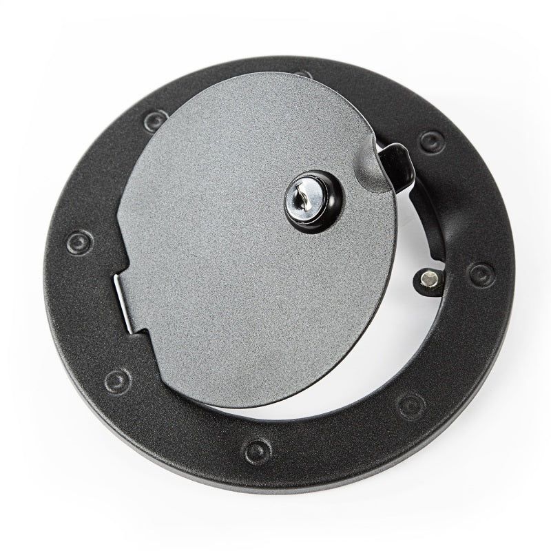Rugged Ridge 11229.06 - RUG11229.06 - Rugged Ridge 07-18 Jeep Wrangler JK Textured Black Locking Gas Cap Door - Shipped in Europe - Tuningsupply.com