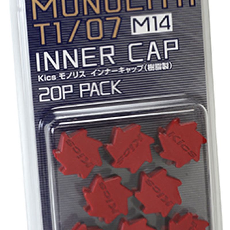 Project Kics WCMF4R - PJKWCMF4R - Project Kics M14 Monolith Cap - Red (Only Works For M14 Monolith Lugs) - 20 Pcs - Shipped in Europe - Tuningsupply.com
