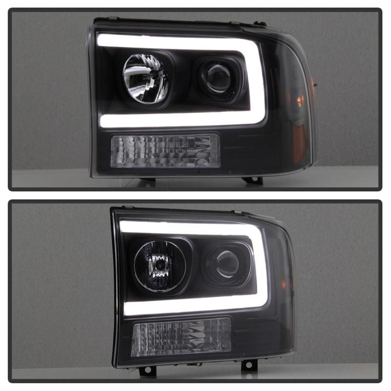 SPYDER 5084491 - SPY5084491 - Spyder 99-04 Ford F250 Super Duty Projector Headlights - Light Bar - Black PRO-YD-FF25099V2-LB-BK - Shipped in Europe - Tuningsupply.com