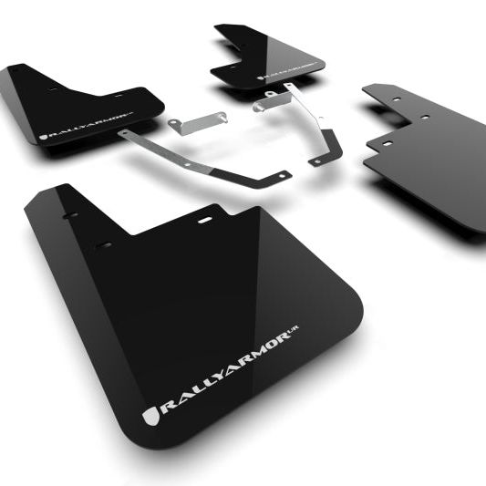 Rally Armor MF116-UR-BLK-WH - RALMF116-UR-BLK-WH - Rally Armor 24-25 Subaru Crosstrek (Wilderness Only) Black UR Mud Flap W/White Logo No Drilling Req - Shipped in Europe - Tuningsupply.com