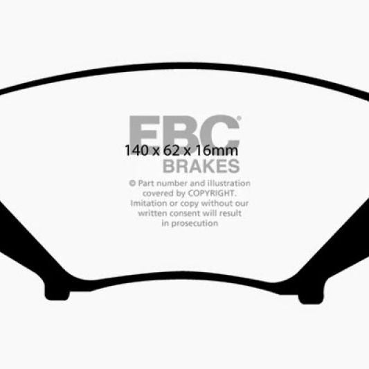 EBC DP41665R - EBCDP41665R - EBC 03-12 Mazda RX8 1.3 Rotary (Standard Suspension) Yellowstuff Front Brake Pads - Shipped in Europe - Tuningsupply.com