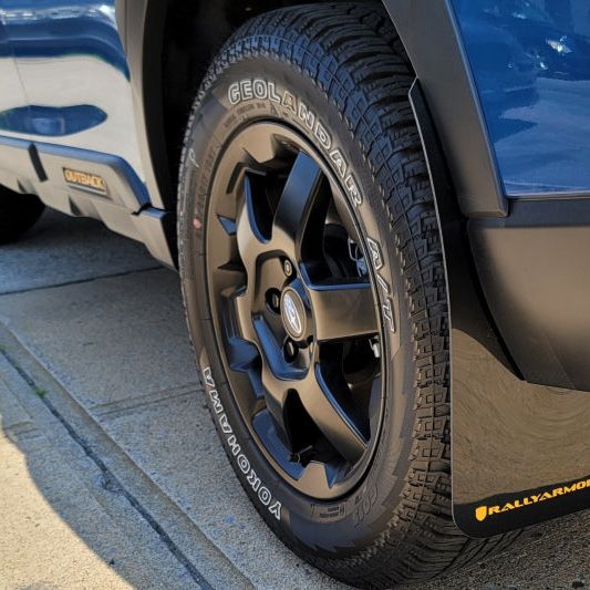 Rally Armor MF76-UR-BLK/BL - RALMF76-UR-BLK/BL - Rally Armor 22-25 Subaru Outback Wilderness Black Mud Flap Blue Logo - Shipped in Europe - Tuningsupply.com