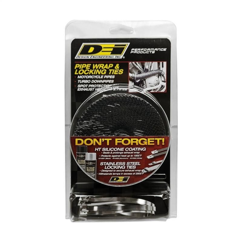 DEI 10119 - DEI10119 - DEI Exhaust Wrap Kit - Pipe Wrap and Locking Tie - Black - Shipped in Europe - Tuningsupply.com