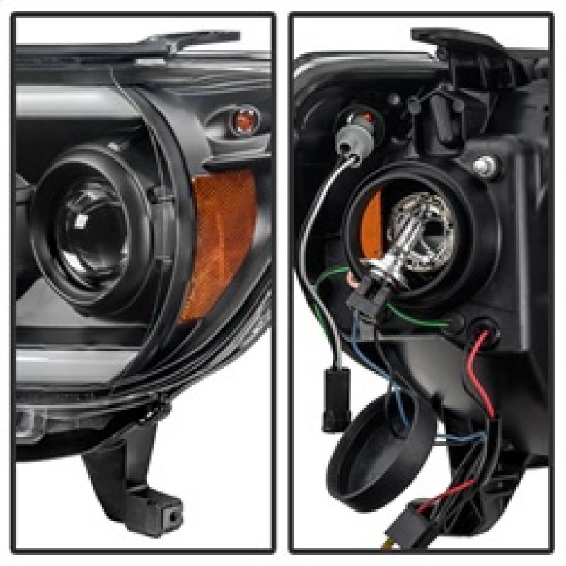 SPYDER 5081711 - SPY5081711 - Spyder Toyota Tacoma 12-15 Projector Headlights Light Bar DRL Black PRO-YD-TT12-LBDRL-BK - Shipped in Europe - Tuningsupply.com