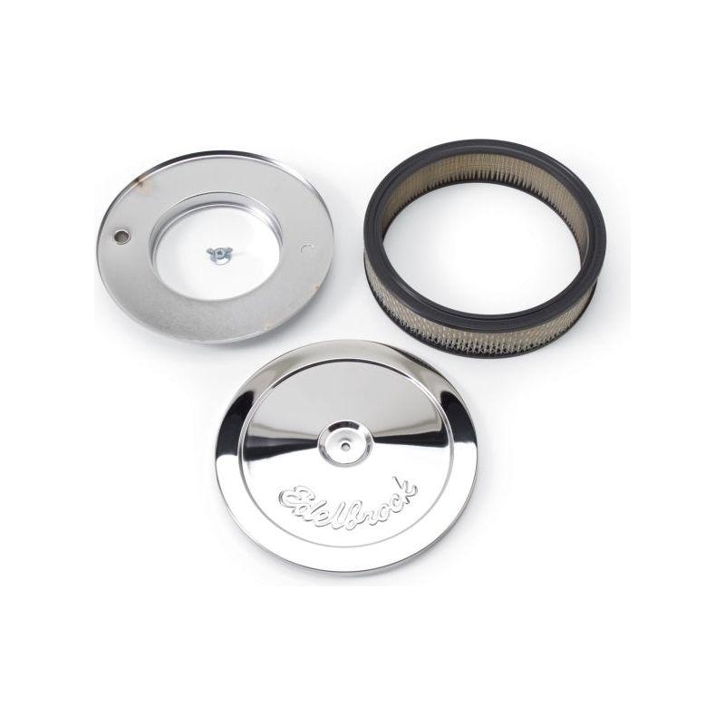 Edelbrock 1208 - EDE1208 - Edelbrock Air Cleaner Pro-Flo Series Round Steel Top Paper Element 10In Dia X 3 5In Chrome - Shipped in Europe - Tuningsupply.com