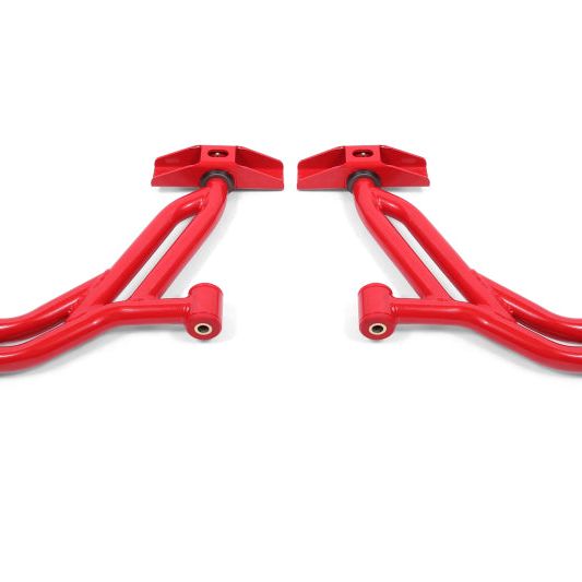 BMR Suspension AA754R - BMRAA754R - BMR 10-14 Ford Mustang / Shelby GT500 Non-Adj. Lower A-Arms (Poly/Delrin) - Red - Shipped in Europe - Tuningsupply.com