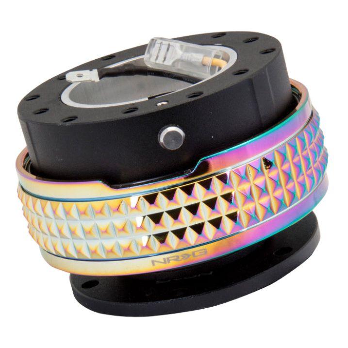 NRG SRK-210BK/MC - NRGSRK-210BK/MC - NRG Quick Release Kit - Pyramid Edition - Black Body / Neochrome Pyramid Ring - Shipped in Europe - Tuningsupply.com
