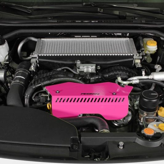 Perrin Performance PSP-ENG-153HP - PERPSP-ENG-153HP - PERRIN 22-25 Subaru WRX Pulley Cover - Hyper Pink (TALL - For Use w/o PERRIN AOS) - Shipped in Europe - Tuningsupply.com