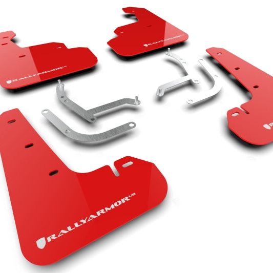 Rally Armor MF105-UR-RD-WH - RALMF105-UR-RD-WH - Rally Armor 24-25 Subaru Impreza Red UR Mud Flap w/ White Logo - Shipped in Europe - Tuningsupply.com