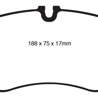 EBC DP32022C - EBCDP32022C - EBC 11 Audi A6 2.0 Turbo Redstuff Front Brake Pads - Shipped in Europe - Tuningsupply.com