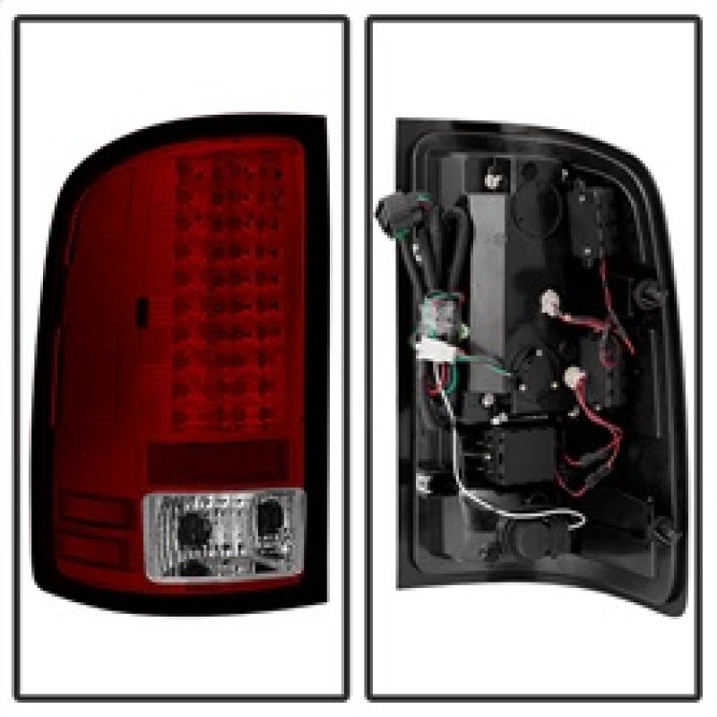 SPYDER 5014955 - SPY5014955 - Spyder GMC Sierra 07-13 (Not 3500 Dually 4 Rear Wheels)LED Tail Lights Red Clear ALT-YD-GS07-LED-RC - Shipped in Europe - Tuningsupply.com