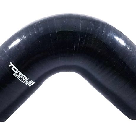 Torque Solution TS-CPLR-90D25BK - TQSTS-CPLR-90D25BK - Torque Solution 90 Degree Silicone Elbow: 2.5 inch Black Universal - Shipped in Europe - Tuningsupply.com