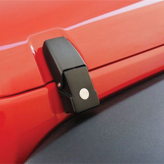 Rampage 76336 - RAM76336 - Rampage 2007-2018 Jeep Wrangler(JK) Hood Catch Locking - Black - Shipped in Europe - Tuningsupply.com