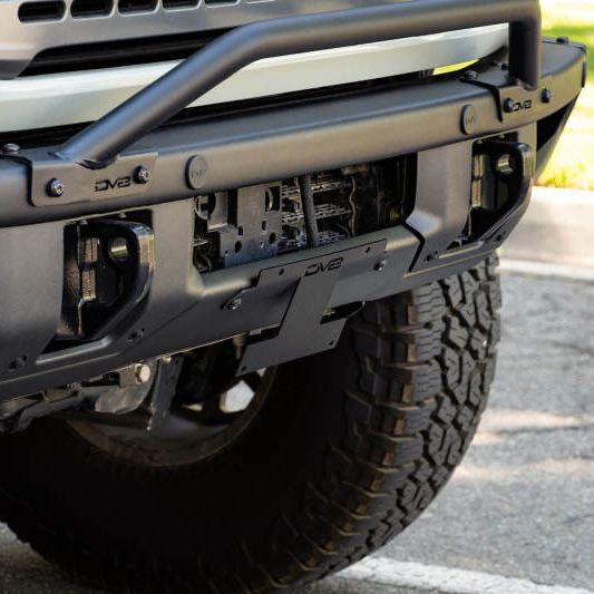 DV8 Offroad LPBR-01 - DVELPBR-01 - DV8 Offroad 21-22 Ford Bronco Factory Front Bumper Licence Relocation Bracket - Front - Shipped in Europe - Tuningsupply.com
