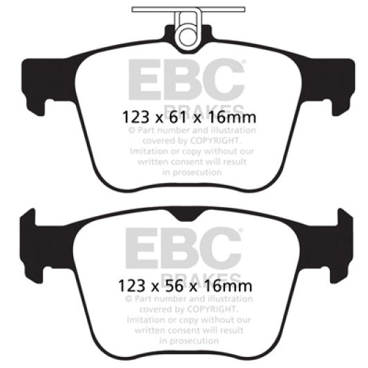 EBC DP32173C - EBCDP32173C - EBC 14-20 Audi S3 2.0 Turbo Redstuff Rear Brake Pads - Shipped in Europe - Tuningsupply.com