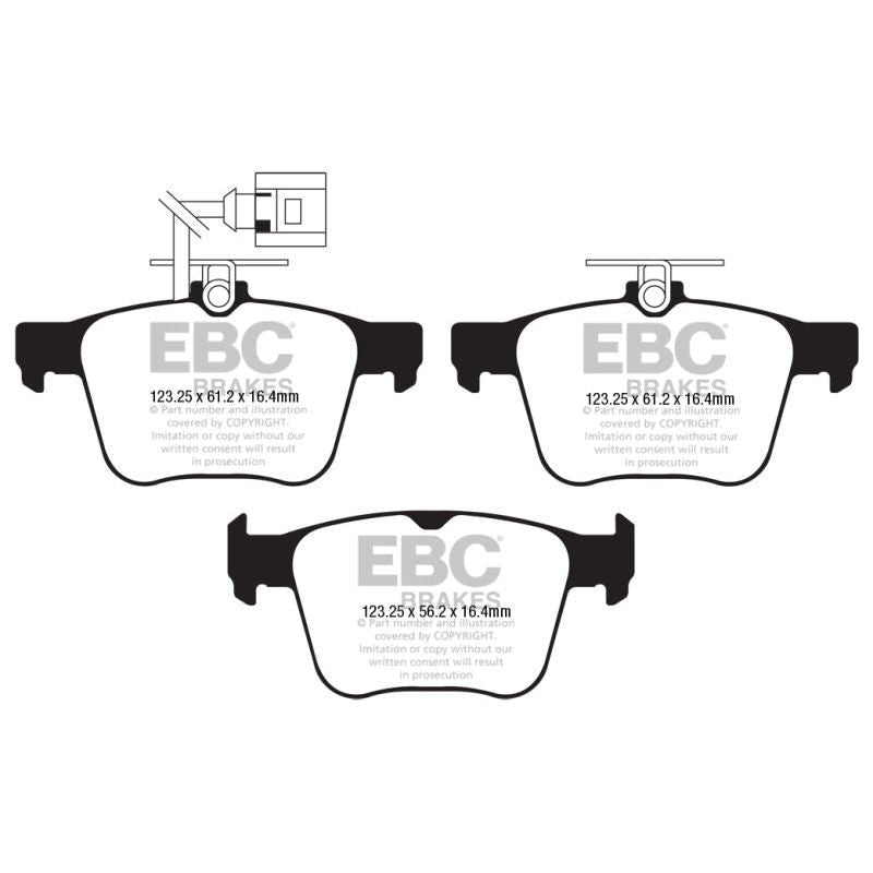 EBC DP32295C - EBCDP32295C - EBC 2018 Audi TT Quattro Redstuff Rear Brake Pads - Shipped in Europe - Tuningsupply.com