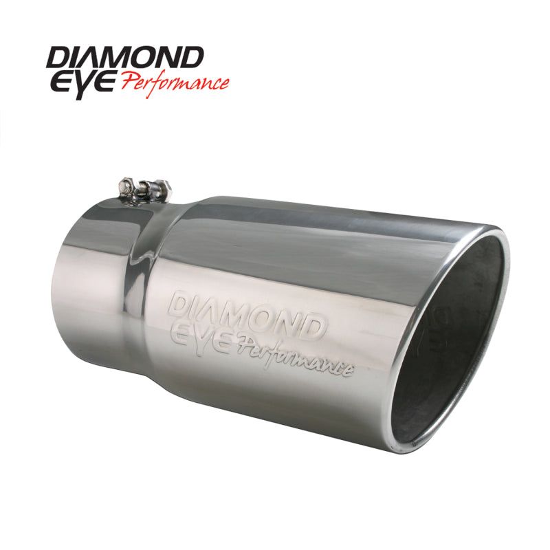 Diamond Eye Performance 5612BRA-DE - DEP5612BRA-DE - Diamond Eye TIP 5inX6inX12in BOLT-ON ROLLED-ANGLE 15-DEGREE ANGLE CUT: EMBOSSED DIAMOND EYE - Shipped in Europe - Tuningsupply.com