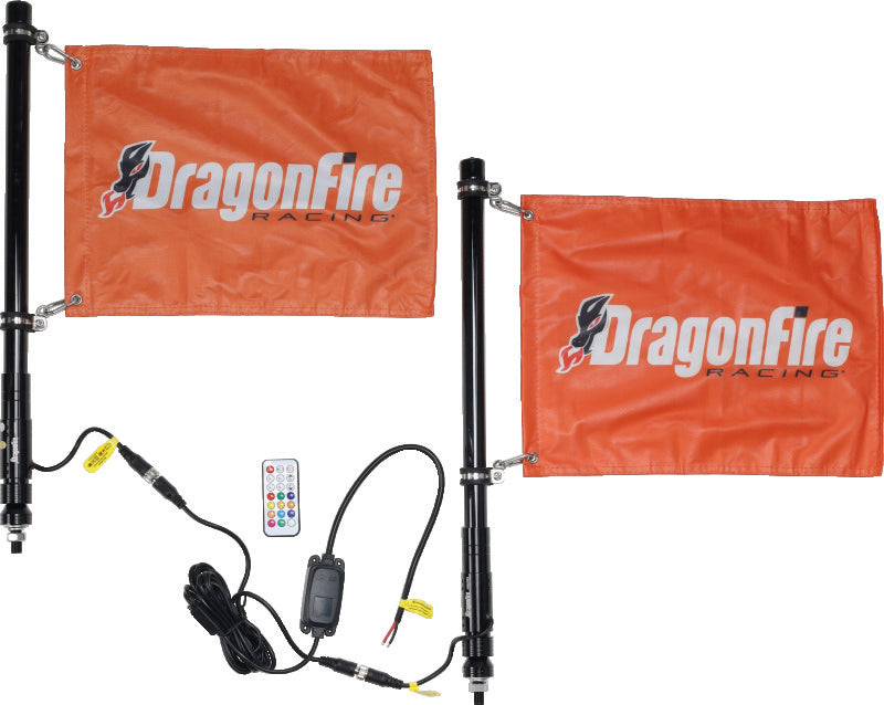 DragonFire Racing 2Ft Spiral Led Whip - Black-tuningsupply.com