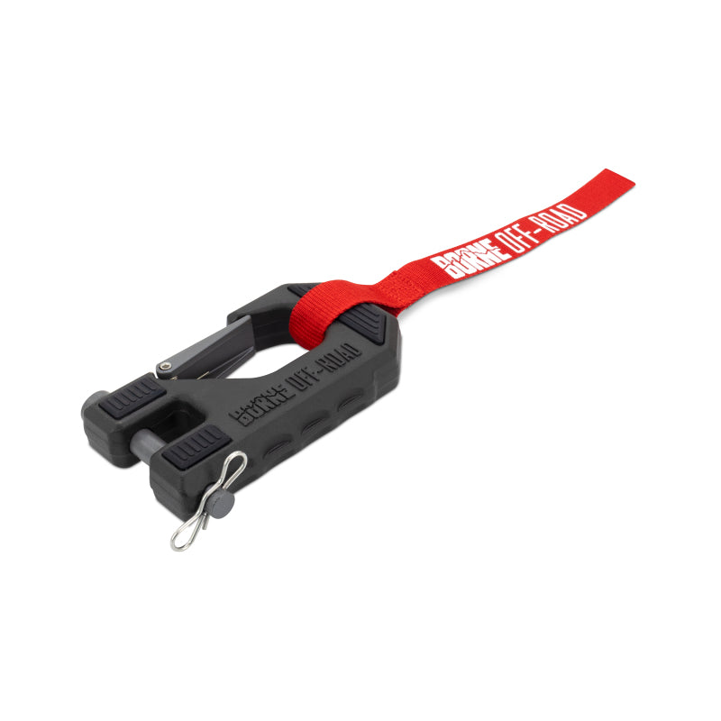 Borne Off-Road Winch Hook - 3/8in Rope - Hand Strap - Red-tuningsupply.com