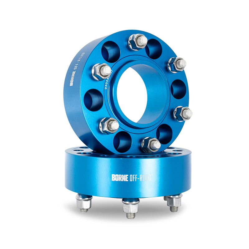 Borne Off-Road Wheel Spacers - 6x139.7 - 93.1 - 50mm - M12 - Blue-tuningsupply.com